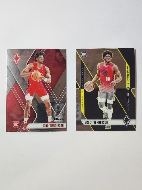 2023-24 Panini Phoenix Basketball Scoot Henderson - Fade to Black Rookie Card RC