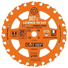 CMT 286.324.07-X10 Carbide Xtreme Demolition Blades, 7-1/4" x 24T, 10-Pack