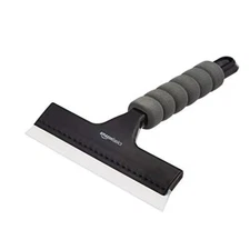  Window Squeegee with Handle for Car Windows, Glass, Mirror, Black 