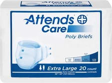 Care Incontinence Disposable Briefs, X-Large, 58"-63" Waist Tab Closure, Heavy A