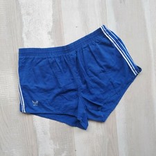 Erima Vintage Running Shorts Blue White Cotton Mens Size 6