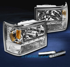For 1993-1998 Jeep Grand Cherokee Led Chrome Headlights Wdrl Bumper Kit New For 1993-1998 Jeep Grand Cherokee Led Chrome Headlights Wdrl Bumper Kit New