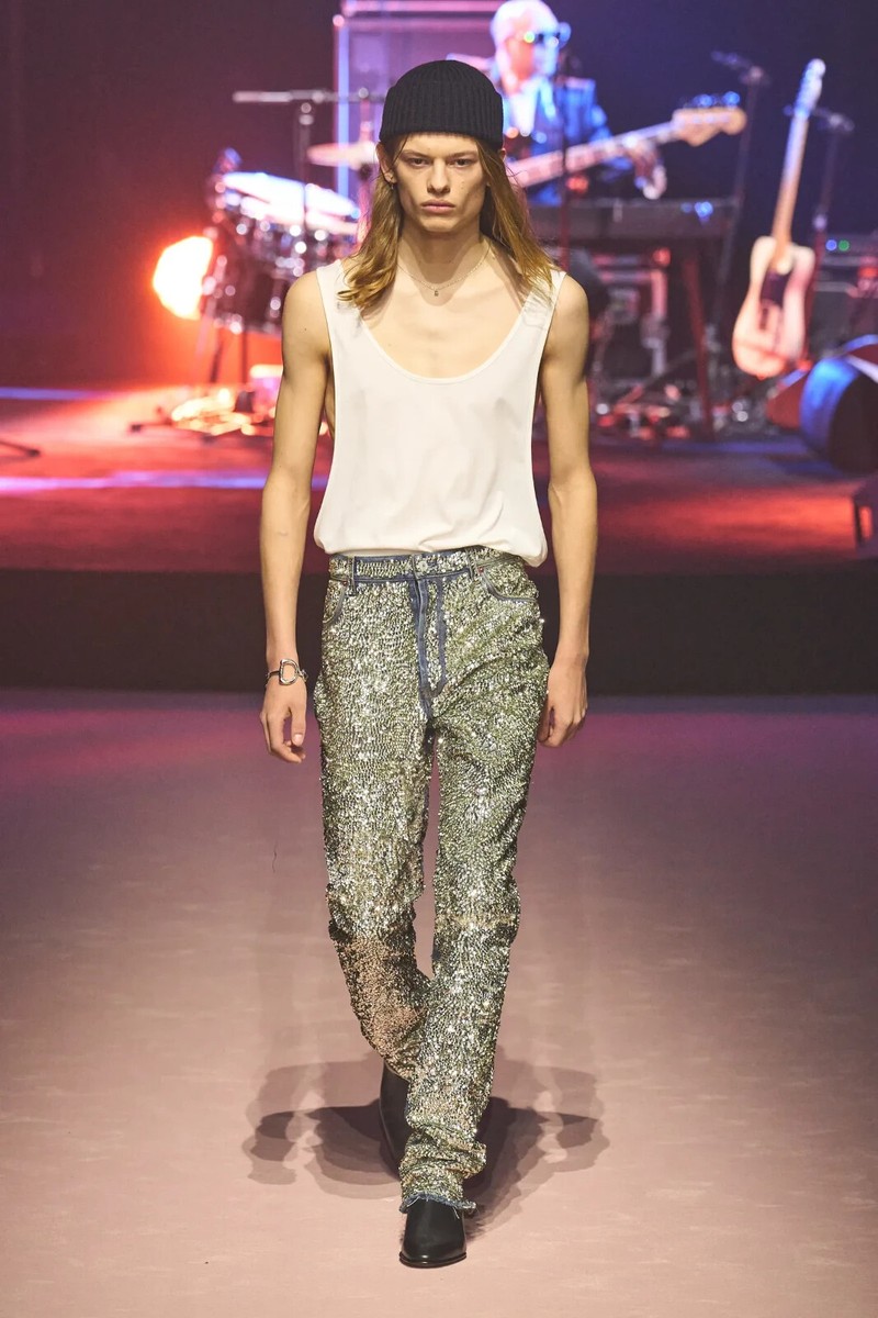 Gucci Sequins denim pant Silver Runway- BNWT- RRP$4,900 USD