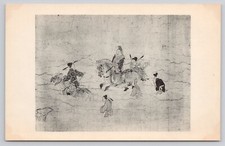 Cartolina Kibi's Adventures in China arte pergamena giapponese capo giocatore di Wei-Ch'l