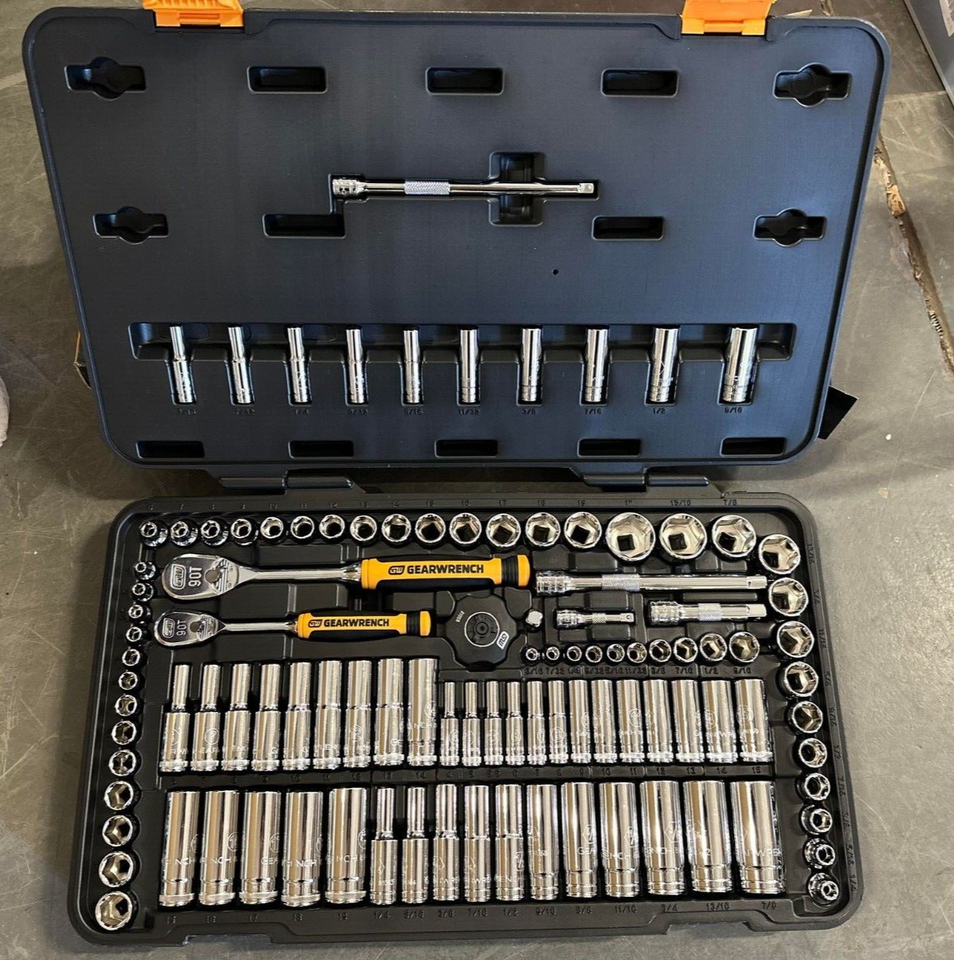 GearWrench 1/4" & 3/8" Drive 6Point Standard & Deep SAE Tool Set (106