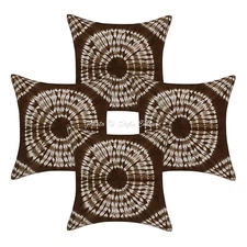 Brown Cushion Cover Shibori Gypsy Decorative Tie Dye Tribal Ethnic Hippie Pillow