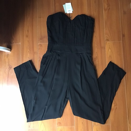 Asos corset top jumpsuit black bustier 