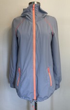 Lacoste Sport Women's Light Jacket Blue Gray Zipper Front Size 34, Xs