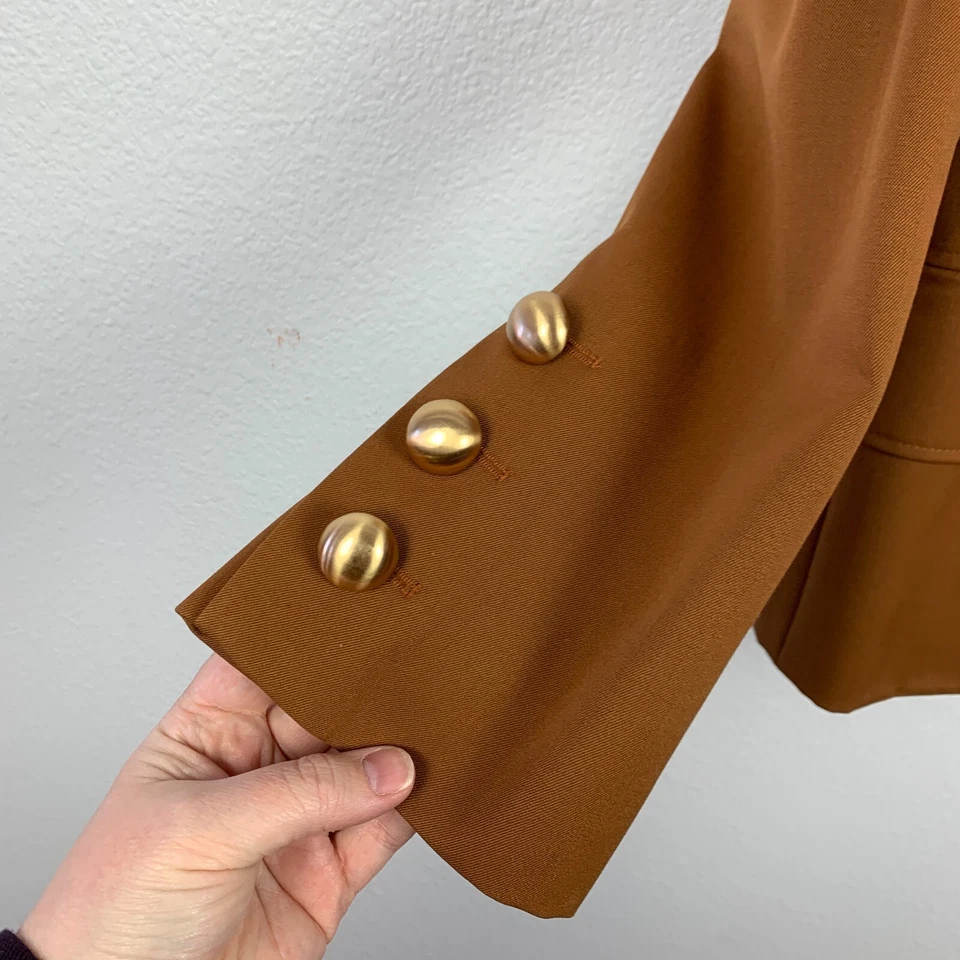 Terno saia lápis feminino vintage Harve Benard Holtzman bolota marrom lã blazer 6 - Imagem 3 de 4