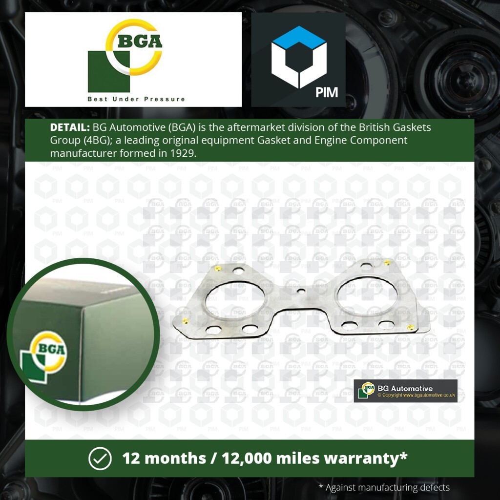 Exhaust Manifold Gasket Fits BMW 330 3.0d 08 to 13 N57d30a BGA 