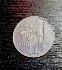 Moneda Italia 1968 100 liras