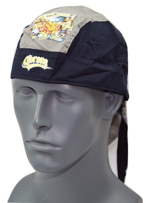 Corona Extra Cerveza Beer Blue & Gray Do - Rag Head wrap Skull Cap 
