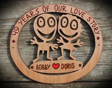 Personalized 49th wedding anniversary gift custom couple names 49 years together