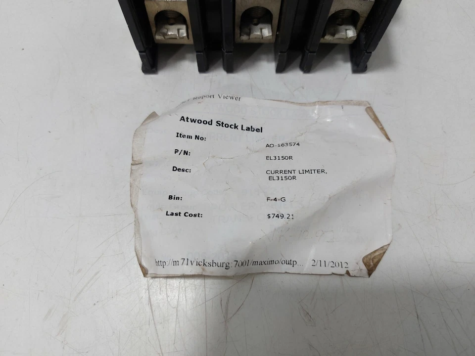 Limiteur De Courant Westinghouse EL3150R 150 Ampères - Photo 2/4