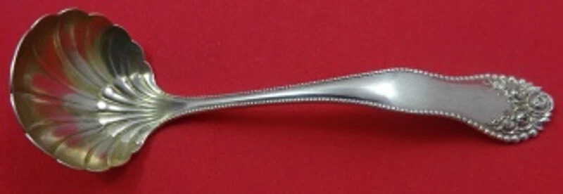 Lancaster by Gorham Sterling Silver Sauce Ladle Gold Washed Scalloped 5 1/4"