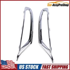 Bumper Trim Set For Chrysler 300 2015-2022 Front Outer Center Applique Chrome