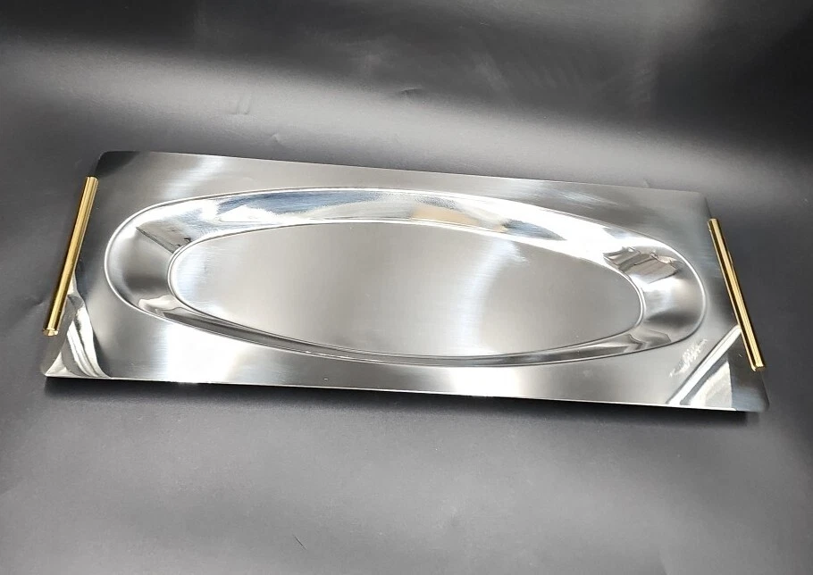 WMF Summit 不锈钢意大利 19 英寸直流。 Platter & Gravy 船金 Acct 全新 18/10 — 第 3/4 张图片