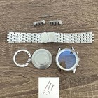 46.5MM Steel Watch Case + Strap + Watch Hands Set For Japan VK63 Quartz Movement