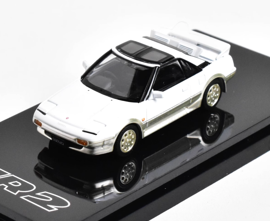 BN Hobby Japan 1:64 JDM White Gold MR2 Hatchback Sports Model Diecast Metal Car