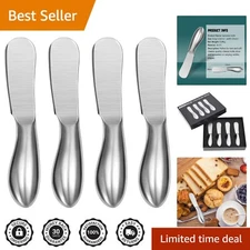 Ergonomic 4-Piece Spread Knife Set - Perfect for Cheese and Butter Lovers