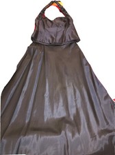 BLUE Sequined HALTER Top Maxi Formal Dress Davids Bridal Long SKIRT Size 6/8 Y2K