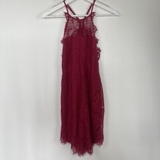 Anthropologie Intimately Free People Dress Women’s XS Burgandy Lace Sleeveless