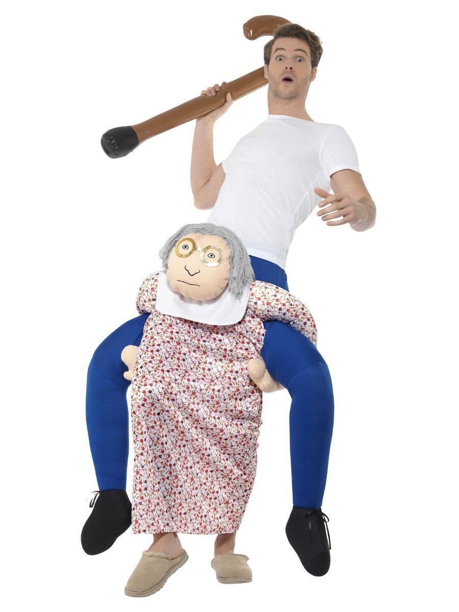 Smiffys Piggyback Grandma Costume, Multi-Coloured