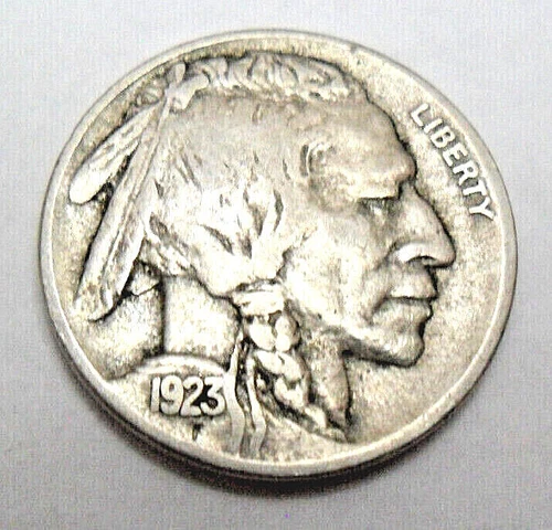 1923 P INDIAN HEAD "BUFFALO" NICKEL AVE CIRCULATED **FREE SHIPPING**