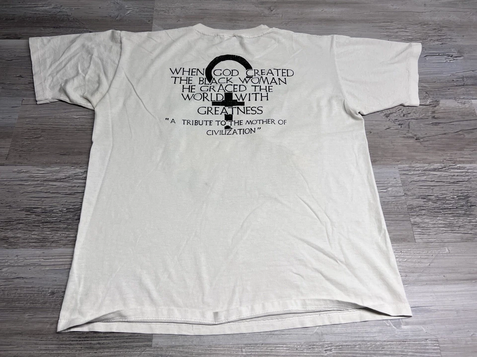 Camiseta Orgullo Negra Años 90 De Colección 100% Negra Mujer Historia Egipto Africano Talla L EE. UU. Foto 2 de 4