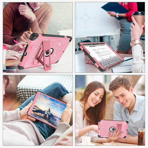 For iPad 9th 8th 7th Generation 10.2" Shockproof Hard Glitter Cover Stand Case - Picture 8 of 8