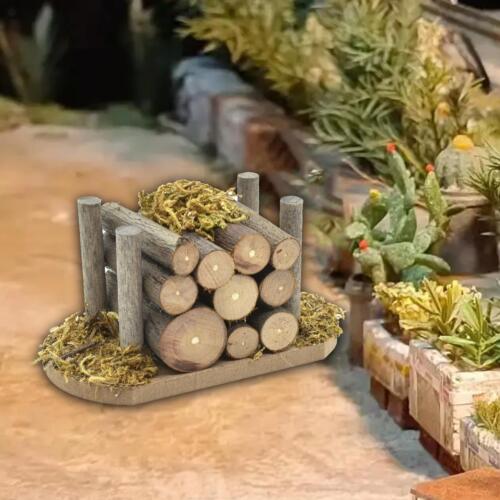 1/12 Dollhouse Firewood Pile Mini Outdoor Firewood Decoration for Outdoor - Picture 1 of 7