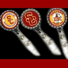 USC Trojans UNIVERSITY OF SOUTHERN CALIFORNIA WORK ID Badge Reels 3 piece set