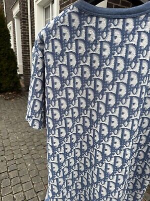 Dior T Shirt Oblique Tee Monogram Cotton Blue Size M | eBay Dior T Shirt Oblique Tee Monogram Cotton Blue Size M | eBay