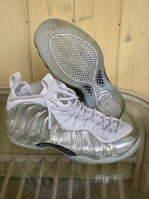 Nike Air Foamposite One Retro AA3963-100 White/Silver Size 10 W, M 