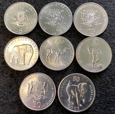Somalia 4 Coins Set 5, 10, 25, 50 Shillings UNC World Coins