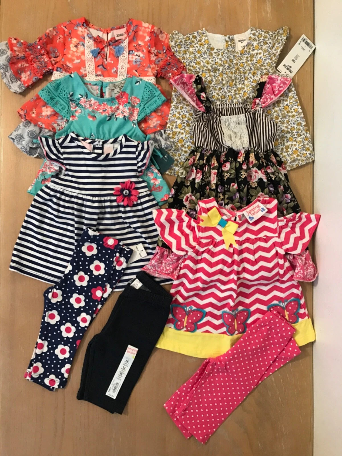 New Jumping Fences/Others Infant Girls Clothing Lot of 9 (1 Used) Size 12 Months