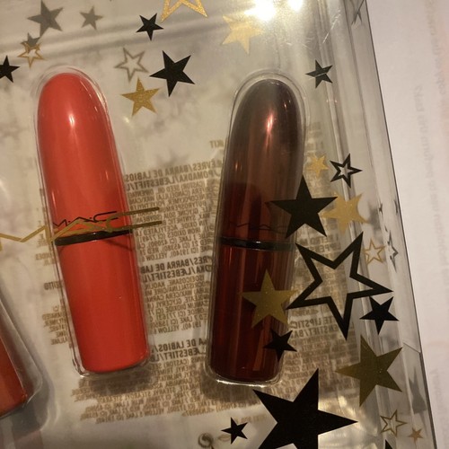 MAC Signature Stars Lipstick Kit Set Of 3 - See Sheer, Diva, Relentlessly Red - Picture 3 of 7