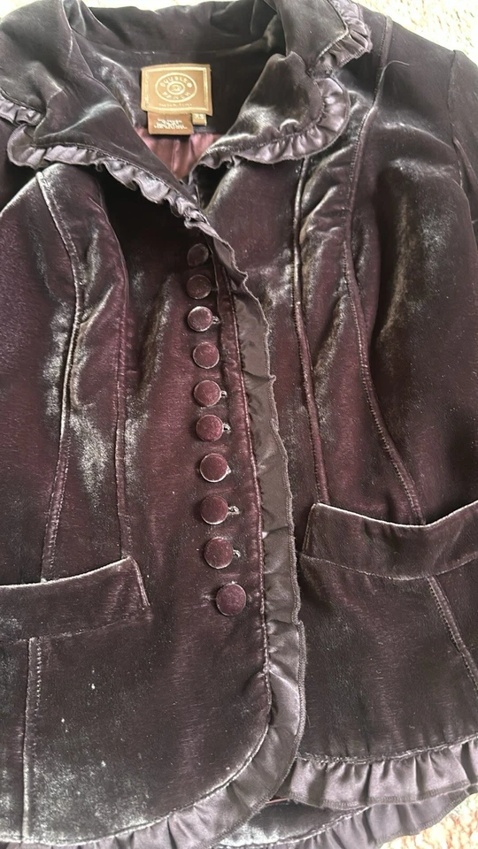 DOUBLE D Ranch Wear Womens Blazer Velvet Dark purple - Image 3 of 4