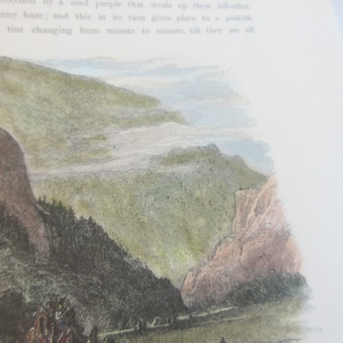Stampa Crawford Notch Elephant's Head Gate anni 1800 colorata a mano NH New Hampshire - Foto 4 di 8