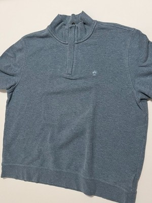 Brooks Brothers Sweater Red Fleece 1/4 Zip Pullover Preppy Blue Men's size XL