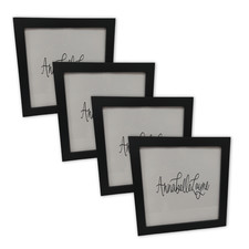 4 Picture Frames Black Composite Wood Display 8x8 Gallery Wall Lot of 4