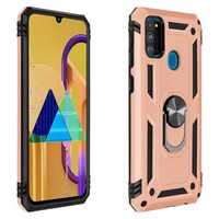 Hybrid HandyhüLle Mit Ring Halterung FüR Galaxy M30S – Rosegold