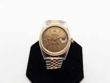 $15,000 ROLEX REF 16233 HOUNDSTOOTH DIAL 18k Yellow Gold Mens Watch SERVICED