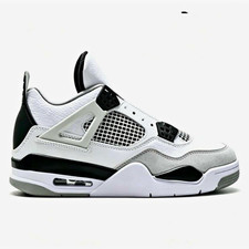 Jordan Air Jordan 4 Herren Sneaker Mid Top Weiß/Schwarz/Grau EU 41