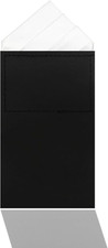 White Pocket Squares for Men Prefolded Mens Handkerchief on Cardboard, Suit Hand