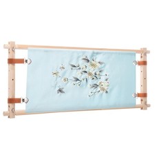 Needlepoint Embroidery Tapestry Scroll Frame, 33"x12" Beech Wooden Cross Stit...