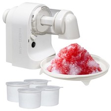 Snow Cone Machine, Ice Crusher with Blade Guard Protection and No-Hand Crank ...