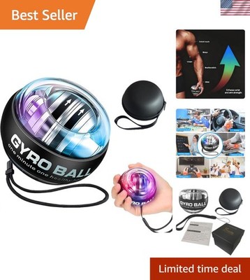 Heavy Tension Auto-Start Gyro Ball with LED   Forearm & Wrist Strength Enhancer