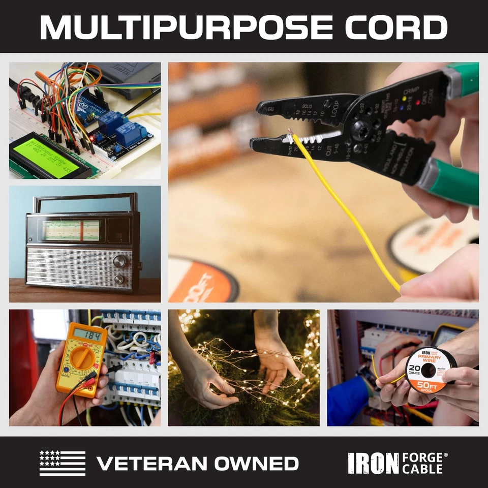 Cable de forja de hierro calibre 20 cable primario-100 pies de alambre de aluminio revestido de cobre por Foto 2 de 4