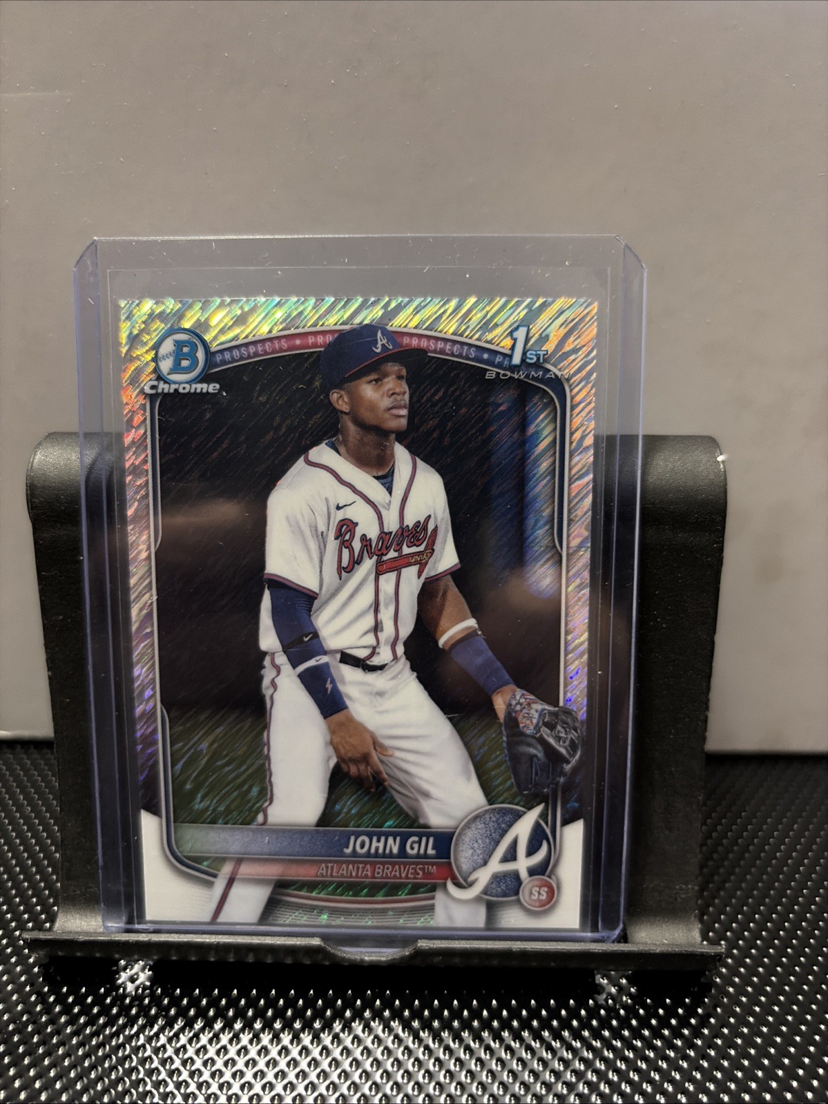 2025 Bowman Chrome John Gil Shimmer Refractor 1st #BCP-172 Braves